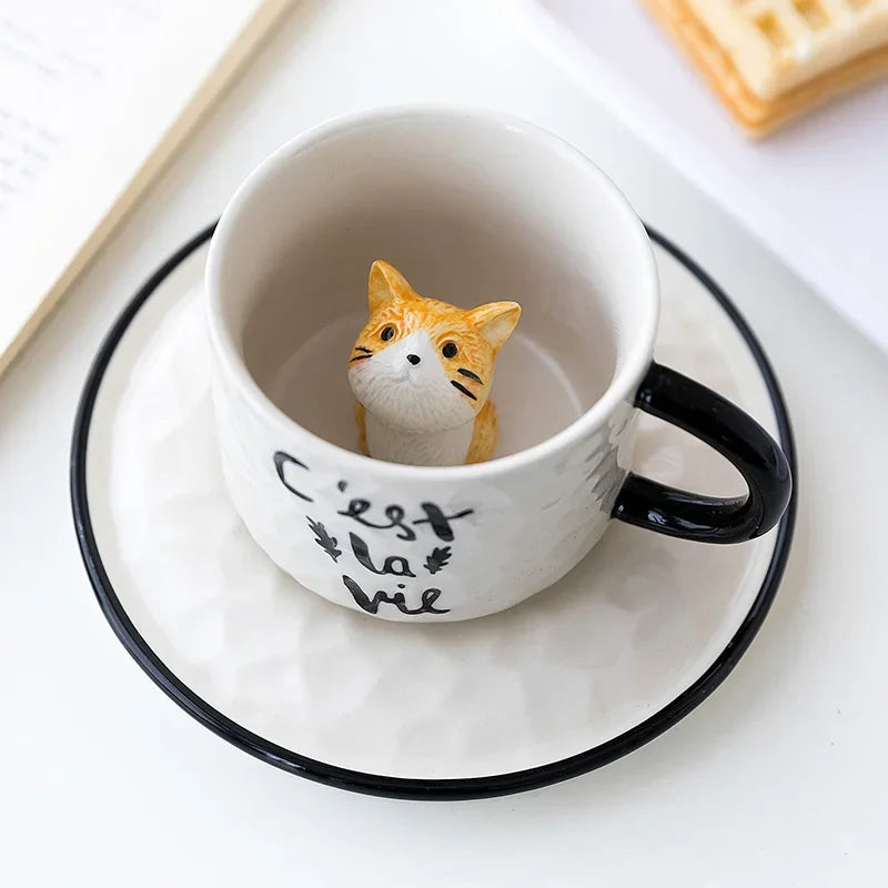 Cat Relief Ceramics Mug